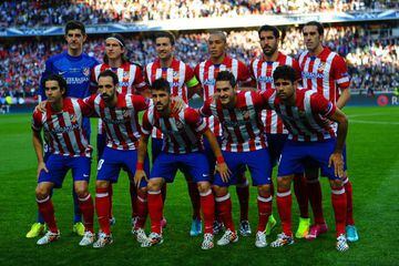 La alineación del Atlético en la final de Champions del 2014.