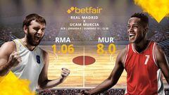 Real Madrid vs. UCAM Murcia: horario, TV, estadísticas, clasificación y pronósticos ACB