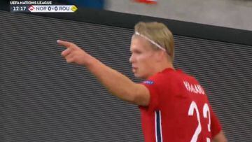 Haaland y Odegaard hacen un lindo gol contra Rumania