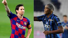 Messi y Muriel, los goleadores sudamericanos de las 5 grandes