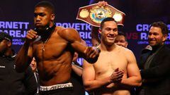 Joshua y Parker pelean en Cardiff por los t&iacute;tulos WBA, WBO e IBF del peso pesado.