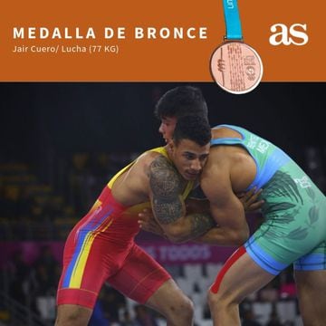 Jair Cuero se quedó con la medalla de bronce en la categoría de los 77 kilógramos. 