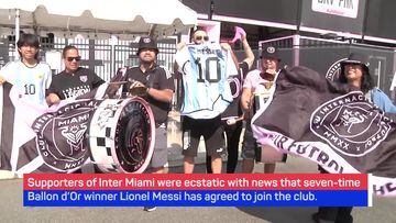 Inter Miami fans react to Messi signing