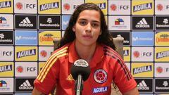 Liced Serna en rueda de prensa de la Selección Colombia