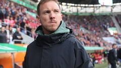 Julian Nagelsmann oversaw a 1-0 defeat at Augsburg, leading to question marks about his future.