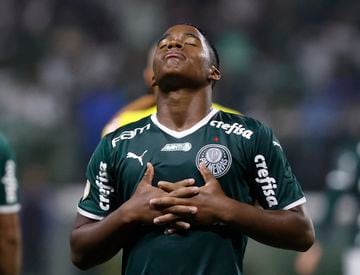 Palmeiras' Endrick celebrates 