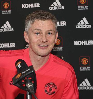 MANCHESTER, ENGLAND - DECEMBER 21: Caretaker Manager Ole Gunnar Solskjaer of Manchester United speaks during a press conference at Aon Training Complex on December 21, 2018 in Manchester, England. (Photo by Matthew Peters/Man Utd via Getty Images)