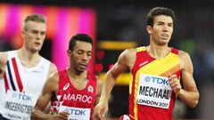 Adel Mechaal, en su semifinal de 1.500 metros. 