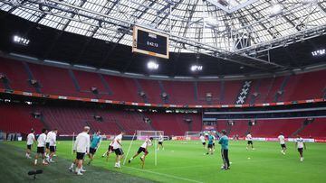 Germany training in the Johan Cruyff Arena in Amsterdam.