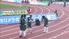 Footballer dislocates shoulder celebrating goal in Japan