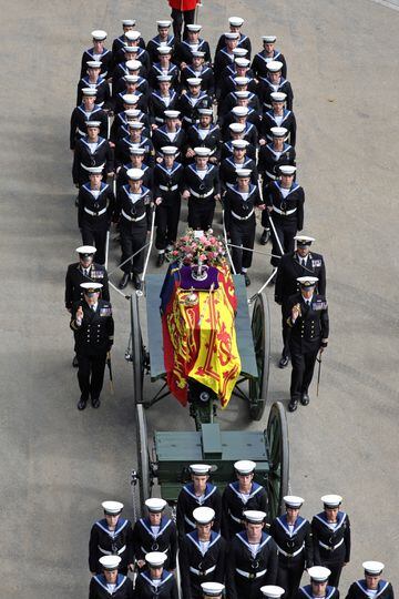 Procession on the day of the state funeral and burial of Britain's Queen Elizabeth in London, Britain, September 19, 2022.