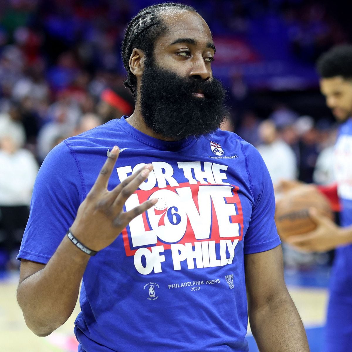 The Celtics ripped James Harden's jersey in Game 1
