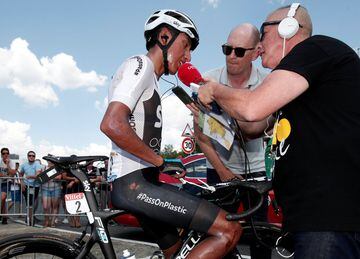 El ciclista no sufrió consecuencias graves y siguió sin problemas su debut en el Tour de Francia. 