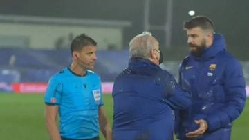 Piqué confronts Gil Manzano, Modric ticks him off: "You've been waiting just to have a go at the ref"
