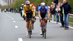 Van der Poel y Van Aert, en el Tour de Flandes.