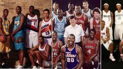 De izquierda a derecha, los drafts de la NBA de 1996, 1984 y 2003