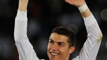 Real Madrid’s Cristiano Ronaldo celebrates winning the FIFA Club World Cup