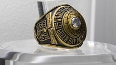 Jan 31, 2018; Minneapolis, MN, USA; A view of Super Bowl I ring to commemorate the Green Bay Packers 35-10 victory over the Kansas City Chiefs at the Los Angeles Memorial Coliseum in Los Angeles, Calif. on Jan. 15, 1967. Mandatory Credit: Kirby Lee-USA TO