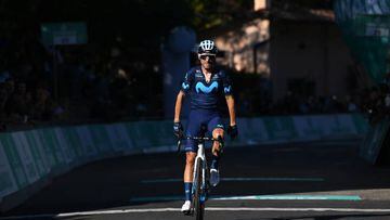 Alejandro Valverde, en el Giro de Emilia.