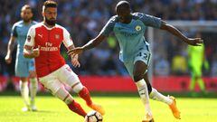 Yaya Tour&eacute; in action for Manchester City against Arsenal in yesterday&#039;s FA Cup Semi-Final.