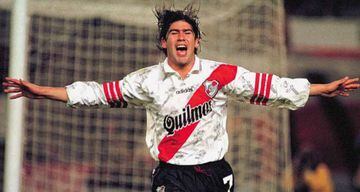 Marcelo Salas con River Plate en Apertura 1996.