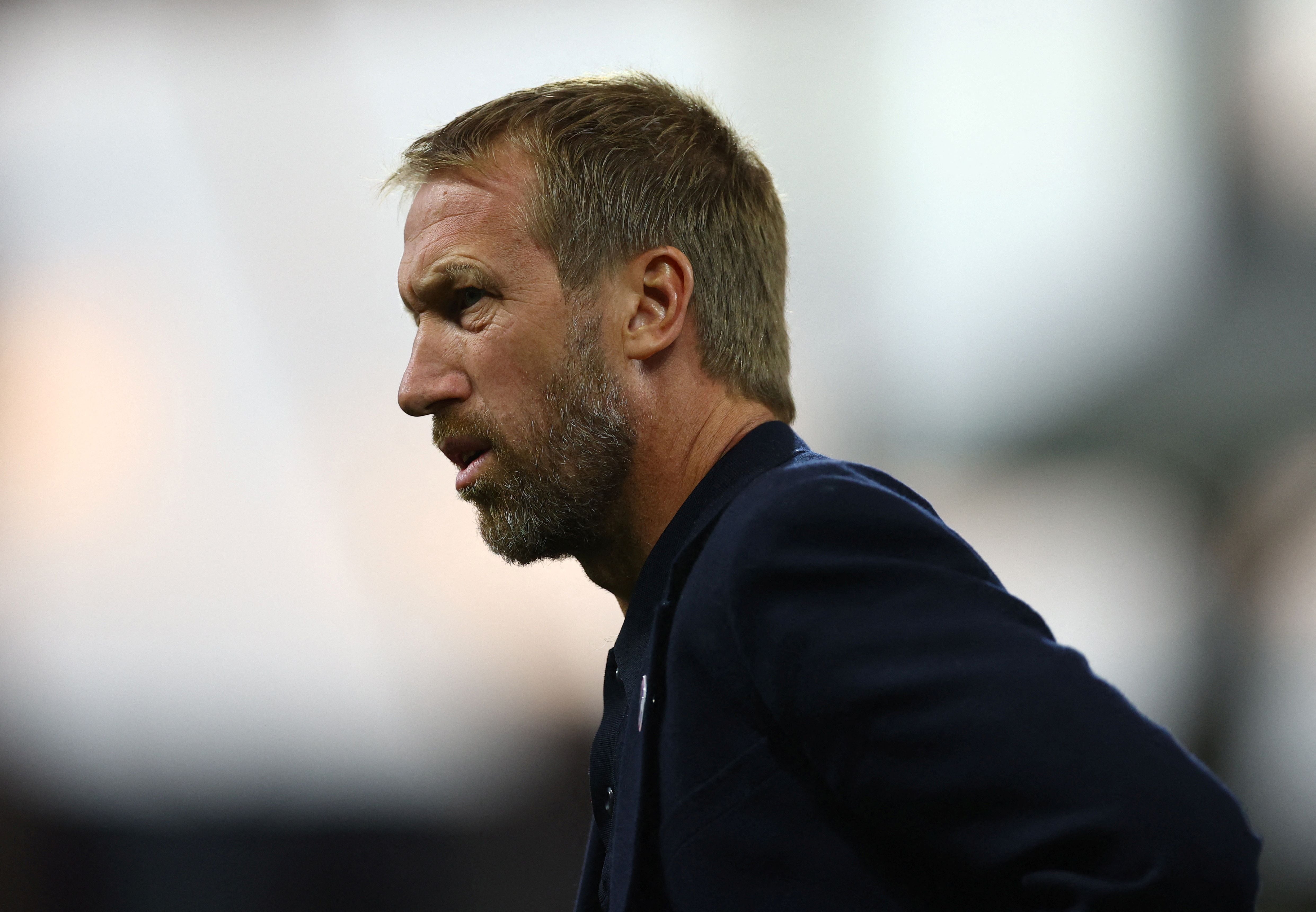 Graham Potter durante un partido con el Brighton.