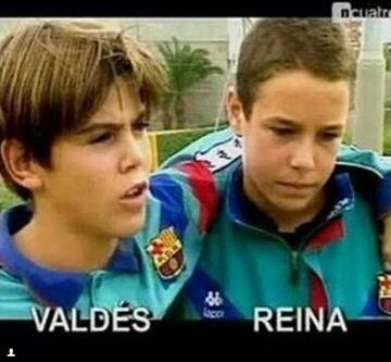 Niños antes de ser estrellas. Victor Valdés y Pepe Reina coincidieron en La Masía, la fábrica de jugadores del Barcelona.