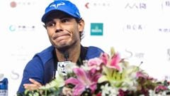 BEIJING, CHINA - OCTOBER 02:  Rafael Nadal of Spain attends a press conference on day three of the 2017 China Open on October 2, 2017 in Beijing, China.  (Photo by VCG/VCG via Getty Images)