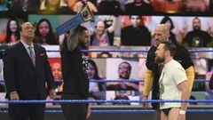 Paul Heyman, Roman Reigns, Cesaro y Daniel Bryan, en SmackDown.