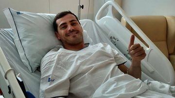 Iker Casillas tweeted from his hospital bed after a heart attack at training.