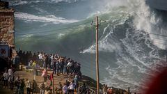 Portugal, Nazare, 2022/11/25. Nazare in official waiting period for the World Surf League Big Wave season 2022/2023 .  (Photo by Guillaume Pinon/NurPhoto via Getty Images)