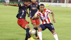 Carlos Valencia y Juan Fernando Caicedo fueron los destacados en el partido en Barranquilla. 