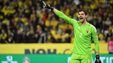 Real Madrid goalkeeper Thibaut Courtois is on his way back to Spain after picking up a groin strain while on Belgium duty.