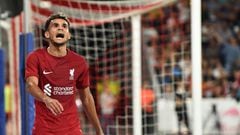 SALZBURG, AUSTRIA - JULY 27: ( THE SUN OUT,THE SUN ON SUNDAY OUT)   Luis Diaz of Liverpool  during the pre-season friendly match between FC Red Bull Salzburg and FC Liverpool at Red Bull Arena on July 27, 2022 in Salzburg, Austria. (Photo by Andrew Powell/Liverpool FC via Getty Images)