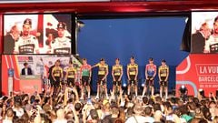 El Jumbo-Visma, en la presentación de la Vuelta a España en Barcelona.
