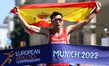 Miguel Angel López campeón de Europa de 35 km en Múnich 2022.