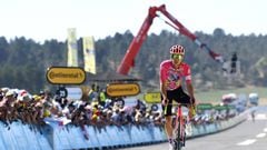 MENDE, FRANCE - JULY 16: Rigoberto Uran Uran of Colombia and Team EF Education - Easypost crosses the finishing line during the 109th Tour de France 2022, Stage 14 a 192,5km stage from Saint-Etienne to Mende 1009m / #TDF2022 / #WorldTour / on July 16, 2022 in Mende, France. (Photo by Tim de Waele/Getty Images)