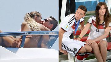 Draxler besándose con Linda Vaterl en Ibiza y con Lena Stiffel en un partido de la selección alemana
