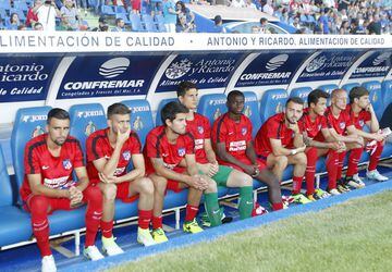 The Atlético bench.