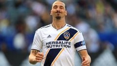 CARSON, CALIFORNIA - APRIL 28: Zlatan Ibrahimovic #9 of Los Angeles Galaxy looks during the first half of a game against the Real Salt Lake at Dignity Health Sports Park on April 28, 2019 in Carson, California. Los Angeles Galaxy defeated Real Salt Lake 2-1.   Sean M. Haffey/Getty Images/AFP == FOR NEWSPAPERS, INTERNET, TELCOS &amp; TELEVISION USE ONLY ==