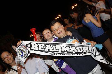 Los aficionados del Real Madrid celebraron título en La Cibeles.