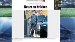 Neuer entra en su coche después de la operación
