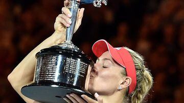 Angelique Kerber stunned an errant Serena Williams to win the Australian Open