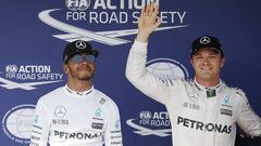 Lewis Hamilton y Nico Rosberg en el GP Hungría.