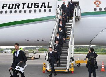 La selección portuguesa recién llegados a Rusia para comenzar con los partidos de fase de grupos del Mundial 2018.