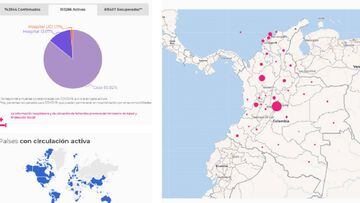 Mapa de casos y muertes por coronavirus por departamentos en Colombia: hoy, 18 de septiembre