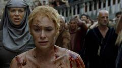Lena Headey como Cersei Lannister en su &#039;paseo de la verg&uuml;enza&#039;