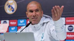 Zinedine Zidane en rueda de prensa. 