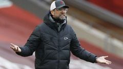 Soccer Football - Premier League - Liverpool v Fulham - Anfield, Liverpool, Britain - March 7, 2021  Liverpool manager Juergen Klopp Pool via REUTERS/Phil Noble EDITORIAL USE ONLY. No use with unauthorized audio, video, data, fixture lists, club/league lo