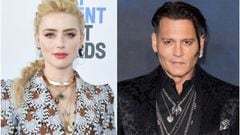 Collage de Johnny Depp y Amber Heard.
